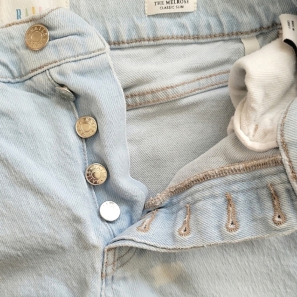 Rails The Melrose Classic Slim Bleached Repair Hem Denim Jeans - Size 25 - Picture 3 of 15